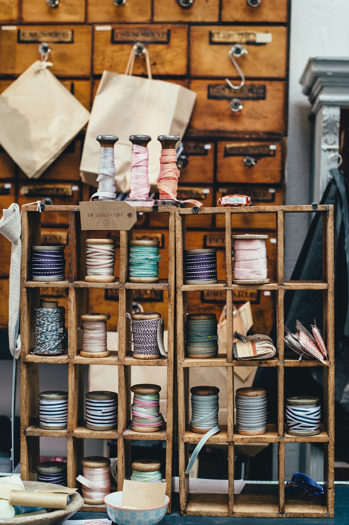 Gift wrap and ribbon display